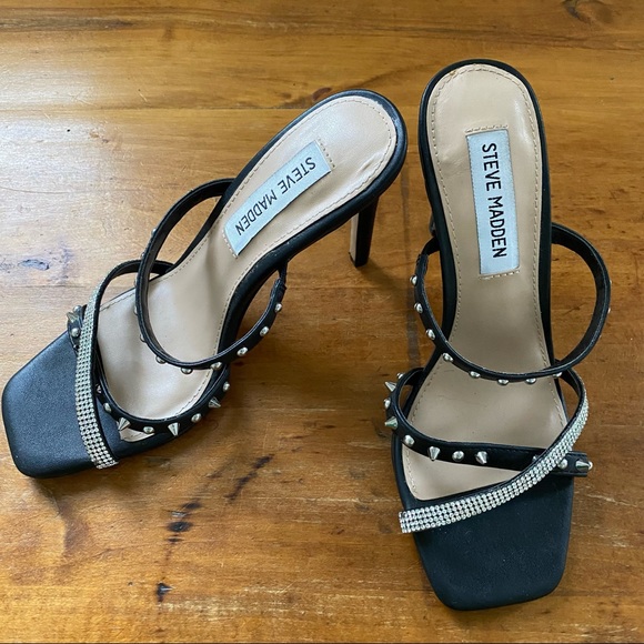 Rhinestone & Studs Steve Madden Heels - Picture 1 of 6